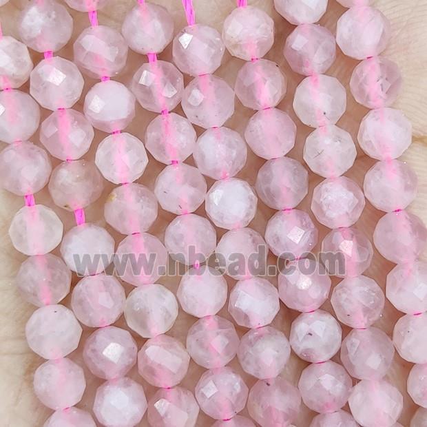 Natural Pink Rose Quartz Beads Faceted Round