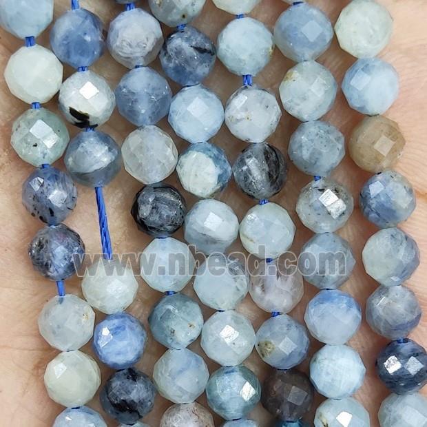 Natural Blue Kyanite Beads C-Grade Faceted Round
