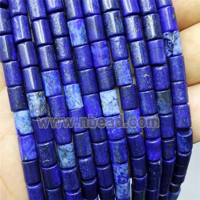 Natural Blue Lapis Lazuli Column Beads Dye