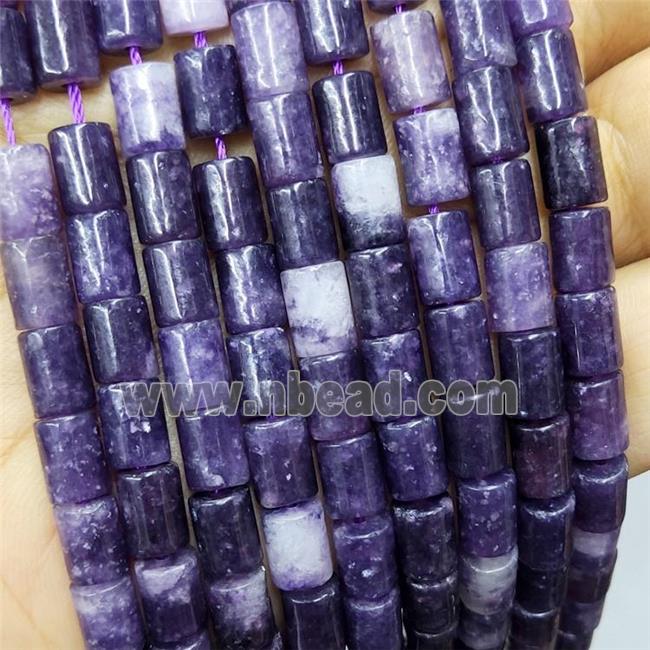 Purple Lepidolite Tube Beads