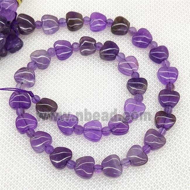 Natural Amethyst Apple Beads Purple