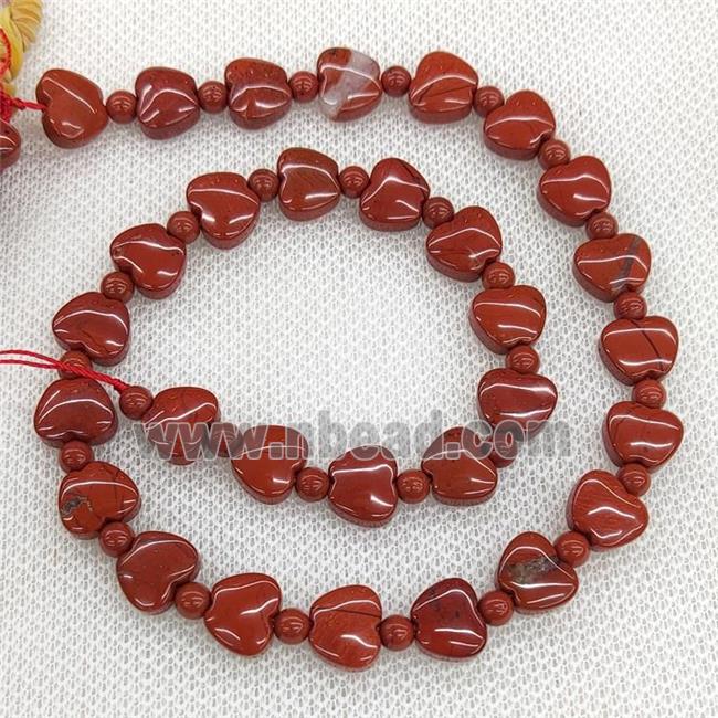 Natural Red Jasper Apple Beads