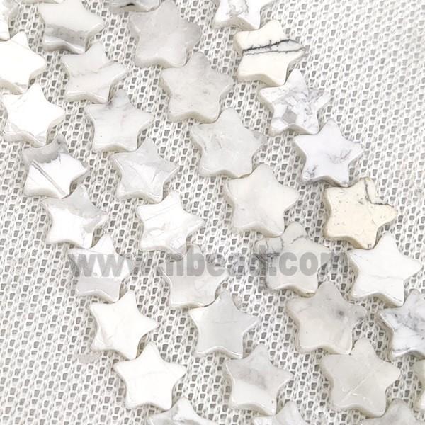 White Howlite Turquoise Star Beads