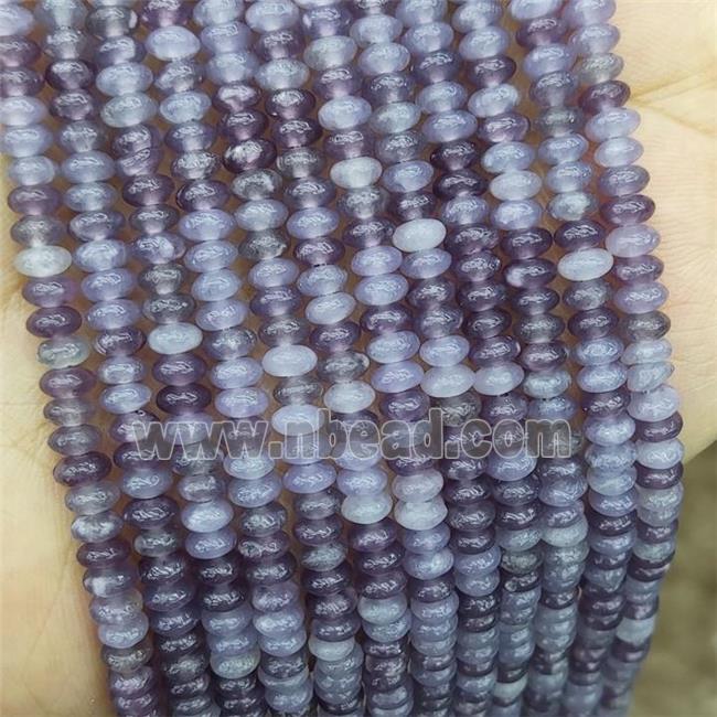 Natural Lilac Jasper Beads Smooth Rondelle