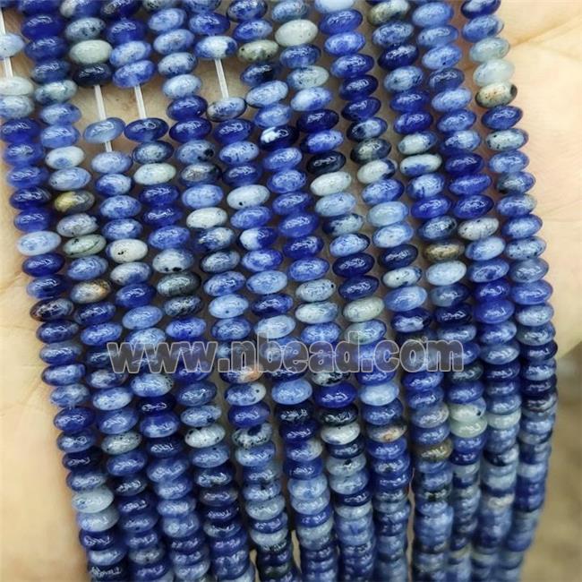 Natural Blue Sodalite Beads Smooth Rondelle