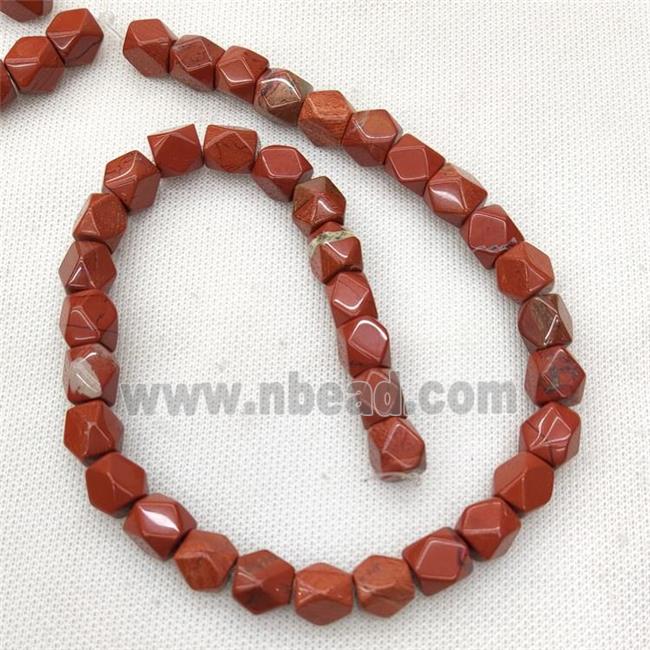 Natural Red Jasper Beads Freeform Faceted