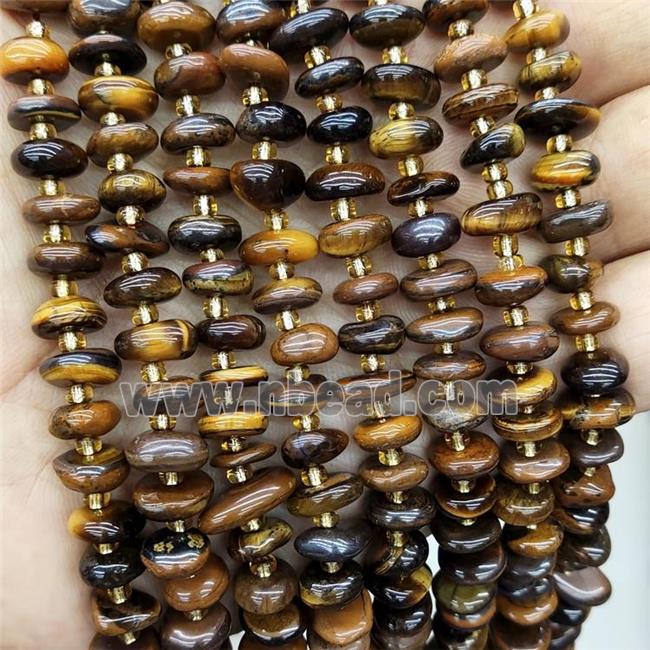 Natural Tiger Eye Stone Spacer Beads Freeform Chips