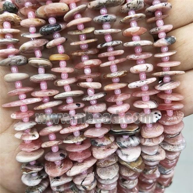 Natural Argentina Rhodochrosite Spacer Beads Pink Freeform Chips