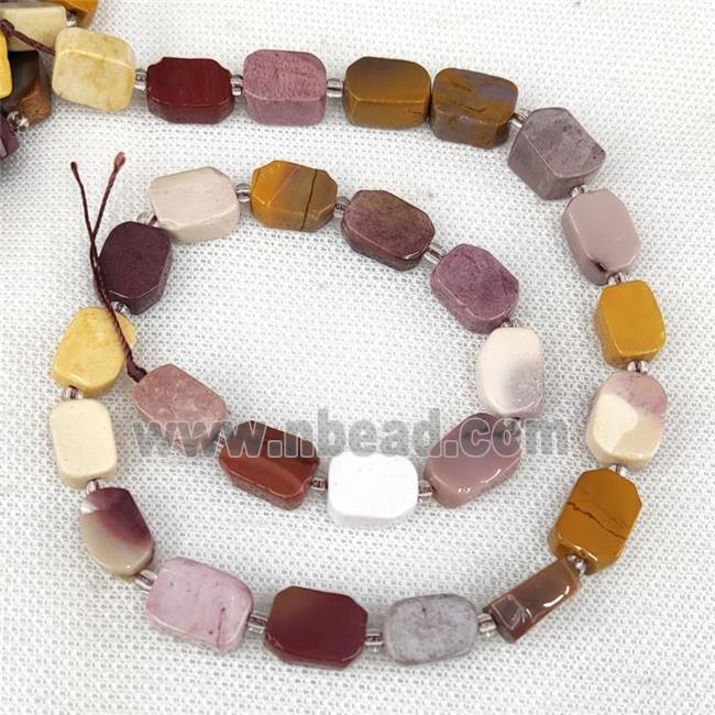 Natural Mookaite Rectangle Beads Multicolor