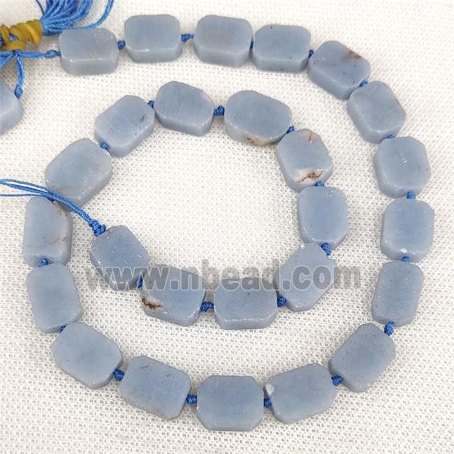 Natural Blue Angelite Rectangle Beads