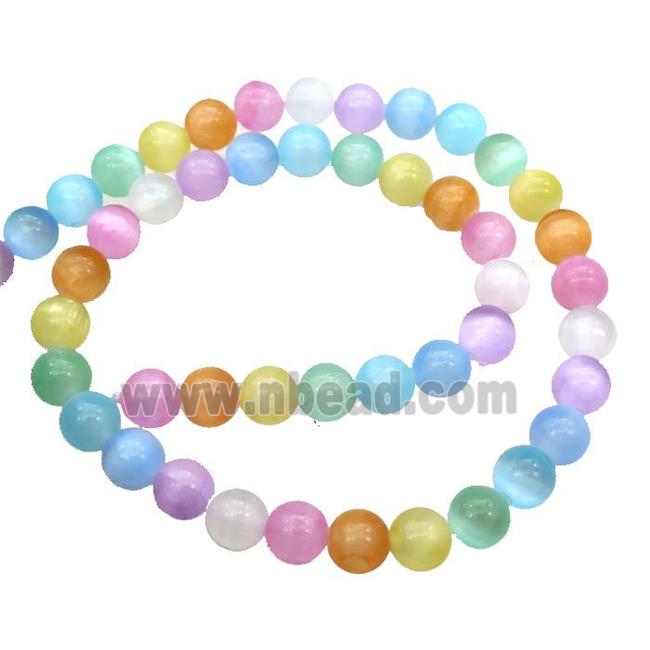 Selenite Beads Smooth Round Mixed Color