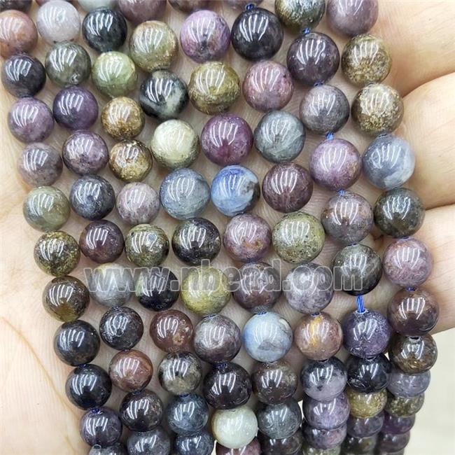Natural Sapphire Beads Multicolor Smooth Round