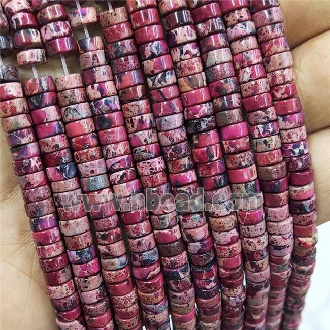 Imperial Jasper Heishi Beads Red