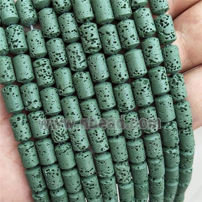 Green Rock Lava Column Beads Dye