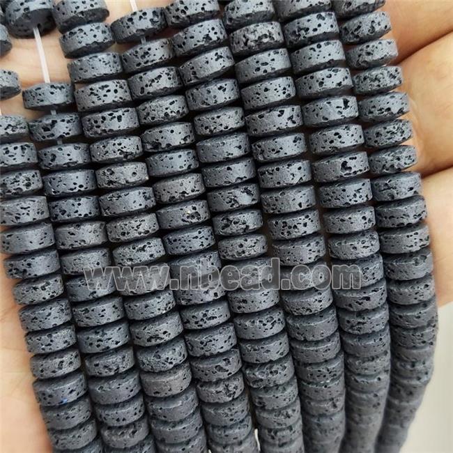 Black Rock Lava Heishi Beads