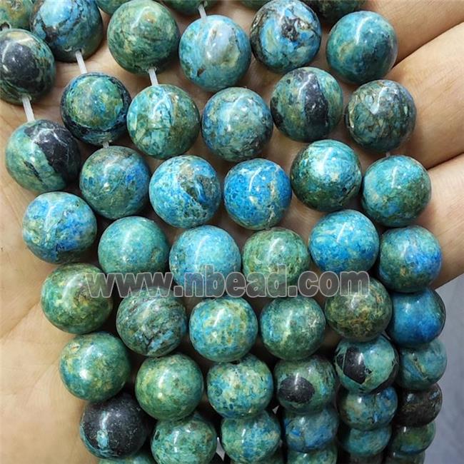 Natural Variscite Beads Blue Smooth Round