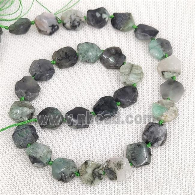 Natural Green Emerald Beads Hexagon
