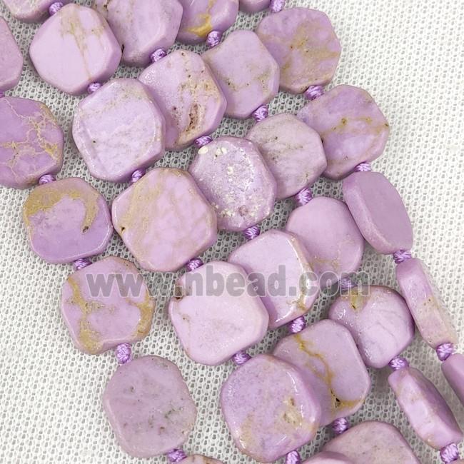 Natural Purple Phosphosiderite Beads Hexagon