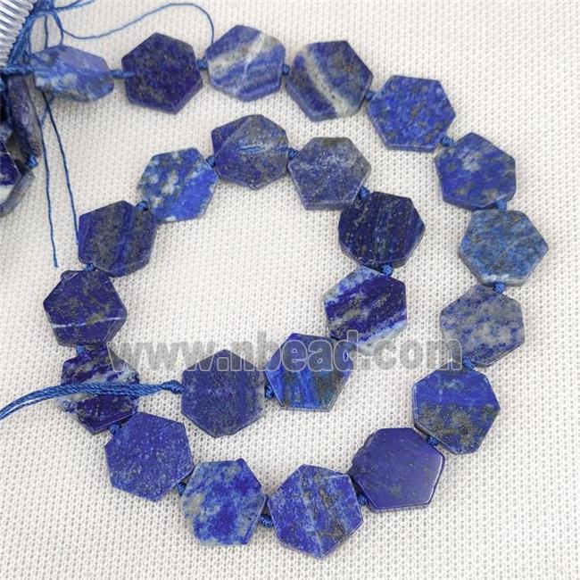 Natural Blue Lapis Lazuli Beads Hexagon