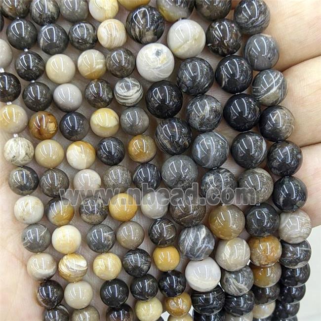 Natural Agate Beads Smooth Round Multicolor
