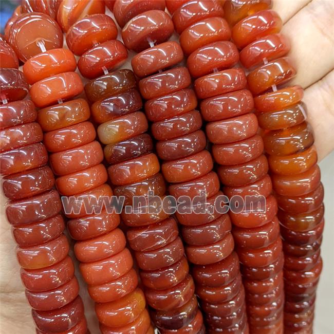 Natural Red Agate Heishi Spacer Beads Dye