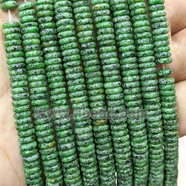 Marble Heishi Beads Sesame Green Dye