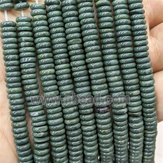 Green Wood Lace Jasper Beads Heishi