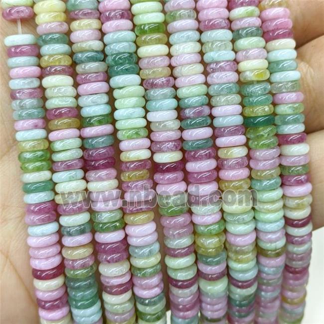 Natural Jade Heishi Spacer Beads Multicolor Dye