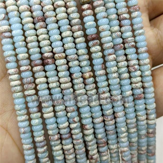 Synthetic Snakeskin Jasper Beads Smooth Rondelle