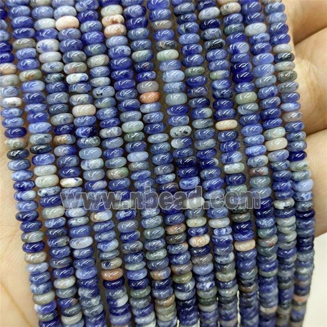 Natural Blue Sodalite Beads Smooth Rondelle