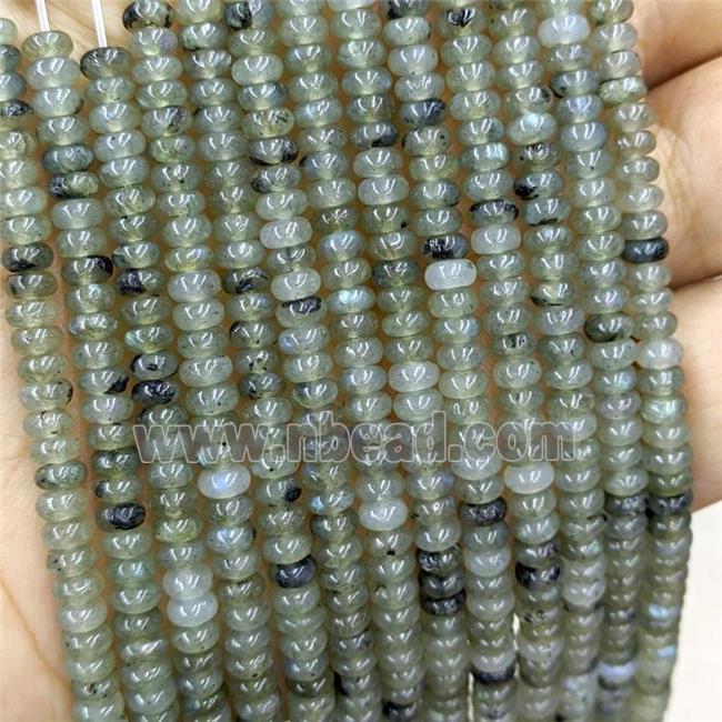 Natural Labradorite Beads Smooth Rondelle