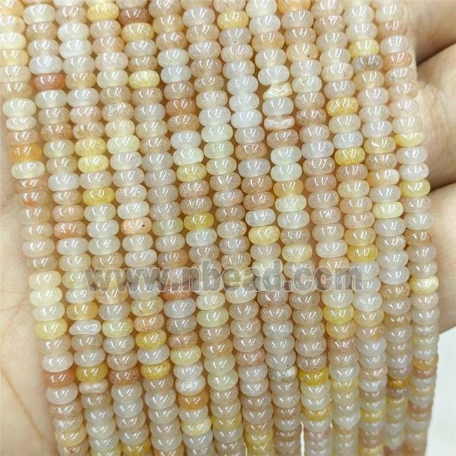 Natural Peach Aventurine Beads Smooth Rondelle
