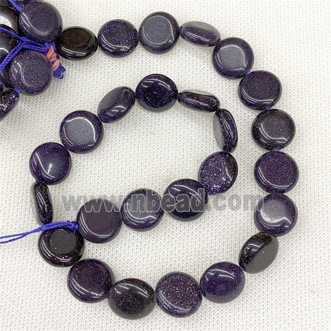 Blue Sandstone Coin Beads
