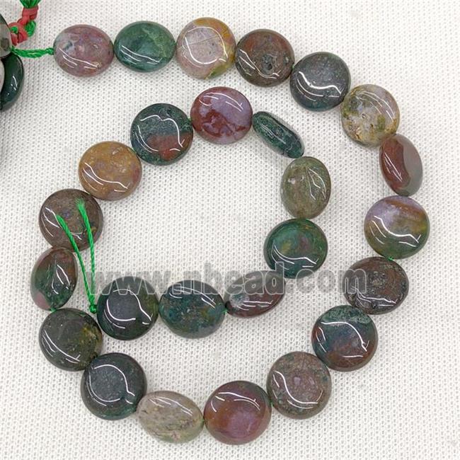 Natural Indian Agate Coin Beads Circle