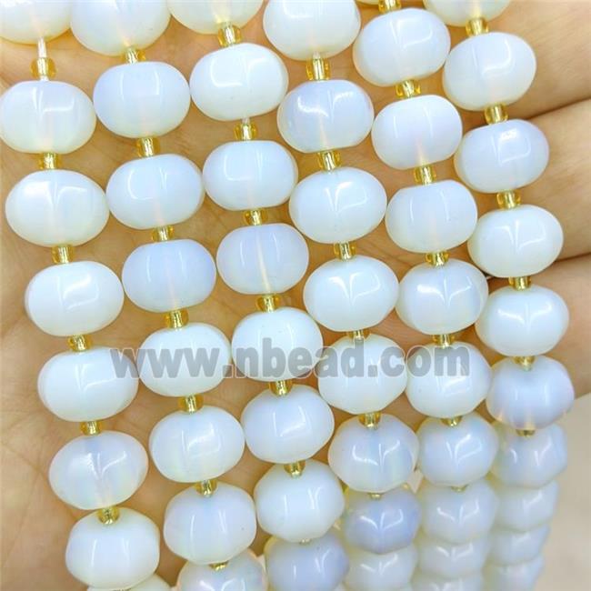 White Opalite Pumpkin Beads