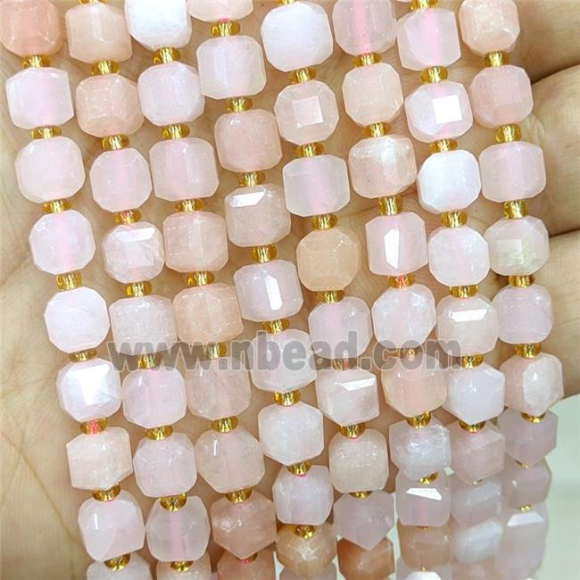 Natural Pink Aventurine Beads Faceted Cube