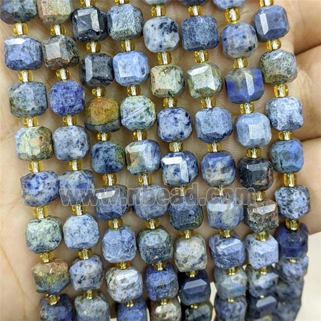Natural Sunset Dumortierite Beads Faceted Cube