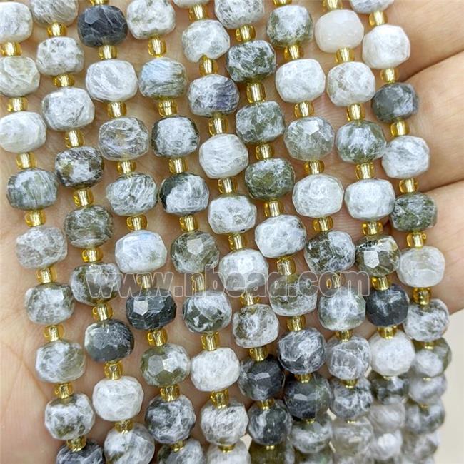 Natural Labradorite Beads Faceted Rondelle