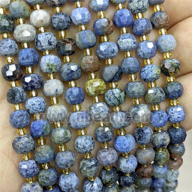 Natural Sunset Dumortierite Beads Faceted Rondelle Blue