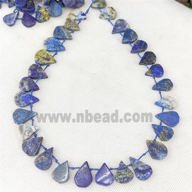 Natural Lapis Lazuli Teardrop Beads Blue Topdrilled