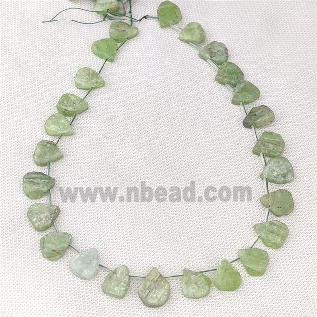 Green Kyanite Beads Teardrop Topdrilled