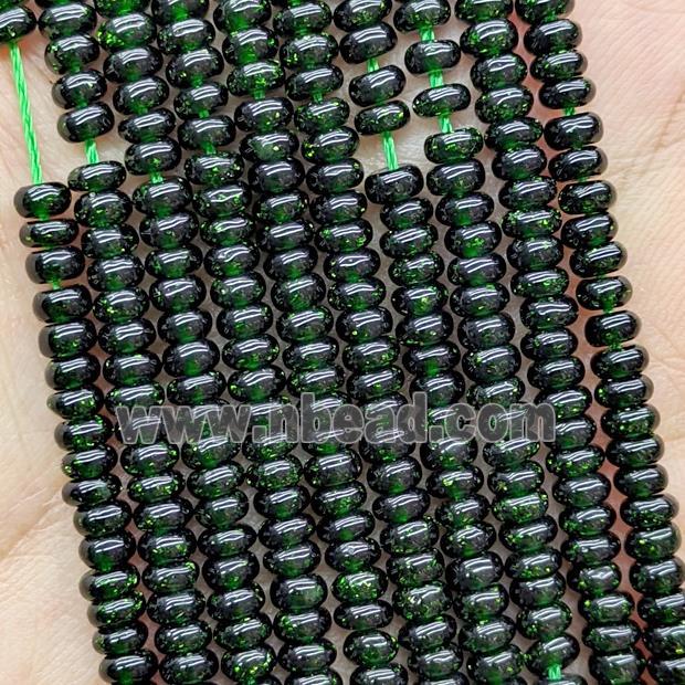 Green Sandstone Rondelle Beads Smooth