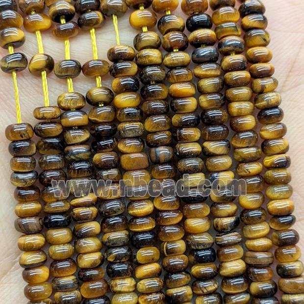 Natural Tiger Eye Stone Beads Smooth Rondelle