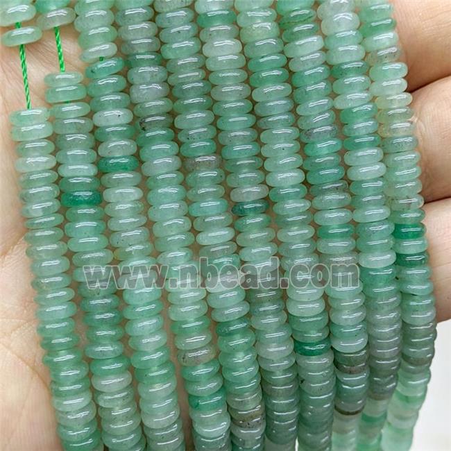 Natural Green Aventurine Heishi Spacer Beads