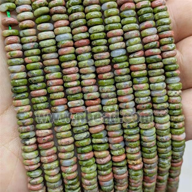 Natural Unakite Heishi Beads