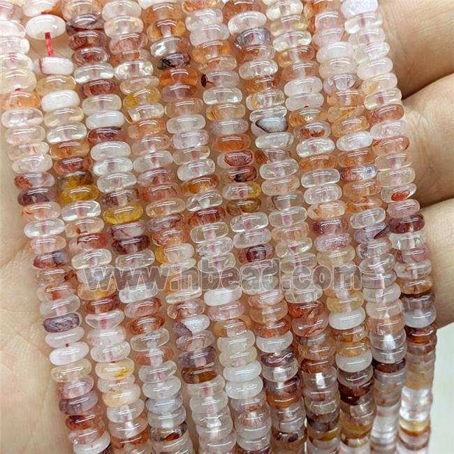 Natural Red Hematoid Quartz Heishi Beads