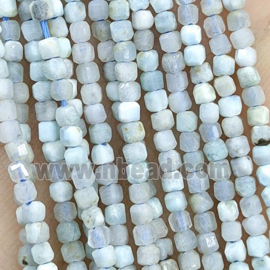 Natural Hemimorphite Beads Blue Faceted Cube
