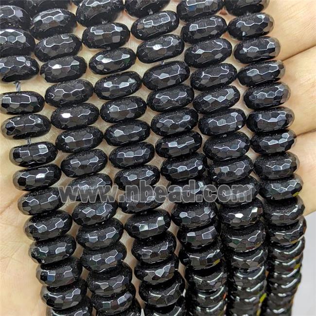 Black Onyx Agate Heishi Beads Faceted