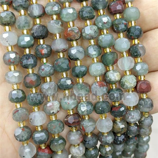 African Bloodstone Beads Faceted Rondelle