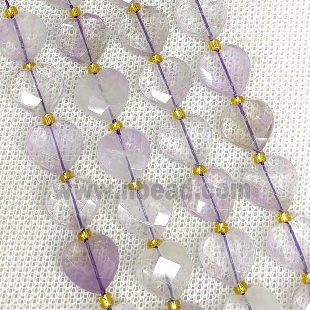 Natural Ametrine Heart Beads Faceted